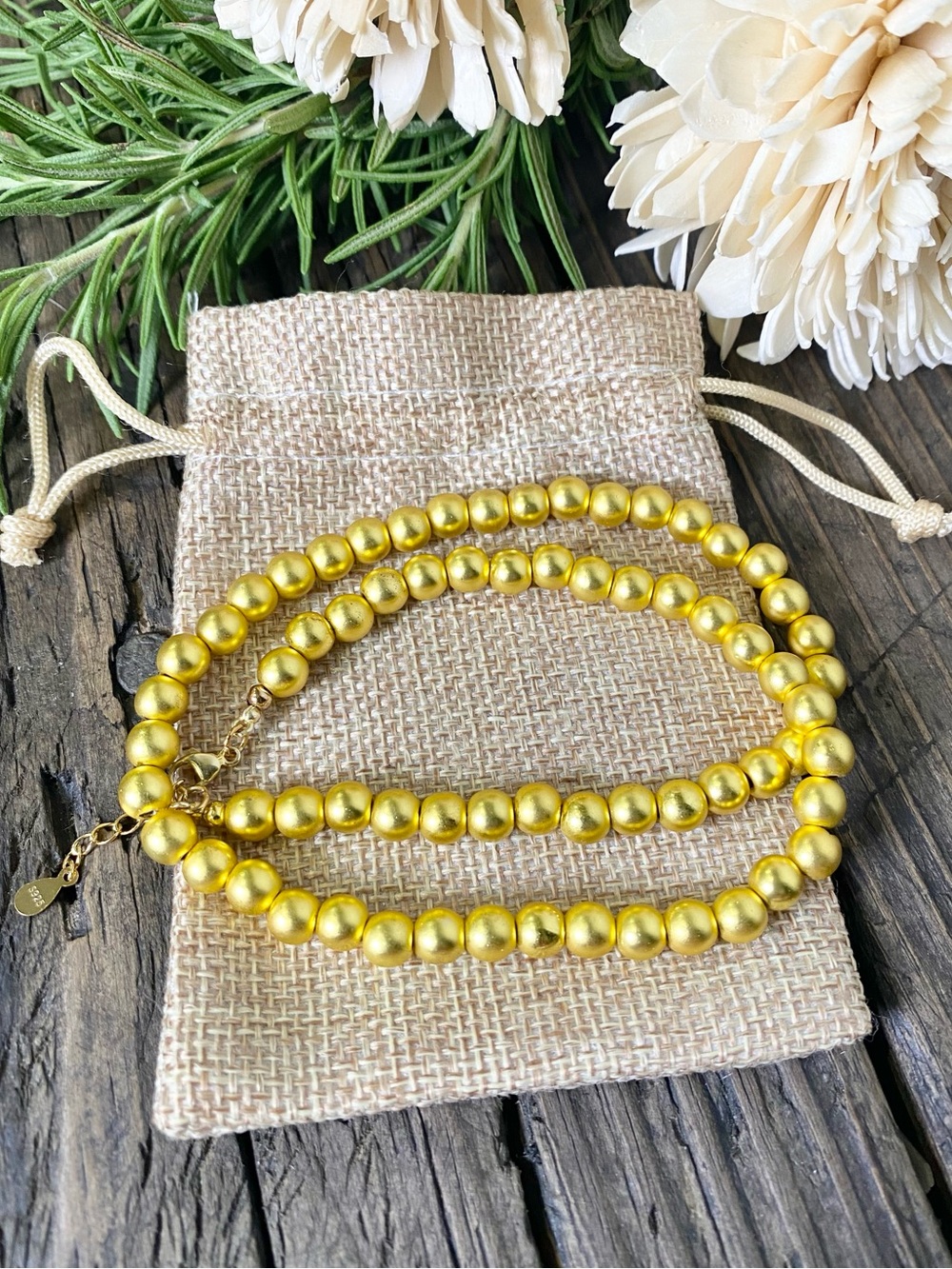 Gold Hematite Necklace - Minimalist, Classic